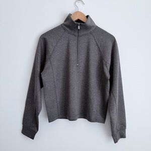 Truth Women's Gray Quarter-Zip Long Sleeve Top, Size S